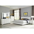 thumbnail image 2 of Pemberly Row Contemporary 4-piece Queen Wood Bedroom Set in Glossy White, 2 of 5