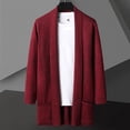 thumbnail image 2 of Dpytoraw Men's Autumn And Winter Long Solid Color Slim Knit Cardigan Coat, 2 of 3