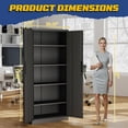 thumbnail image 2 of Metal Storage Cabinet with Adjustable Shelves, 72" Steel Garage Storage Cabinets with Lock and 2 Door, Locking Tool Cabinet Utility Cabinets for Garage, Kitchen, Home Office, School, Shop, 2 of 8