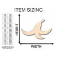 thumbnail image 2 of Unfinished Wood Banana Peel Shape - Fruit - Craft- up to 46" DIY 16" / 1/4", 2 of 3