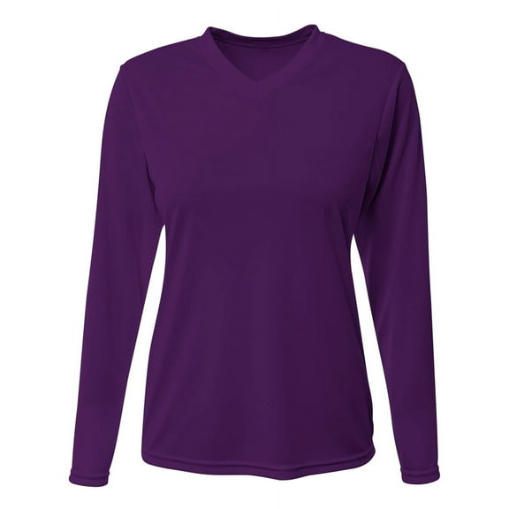 A4 NW3425 Womens Women's Sprint Long Sleeve Tee - Purple - L