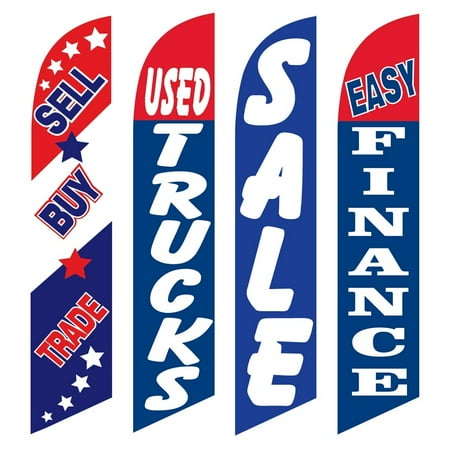 4 Advertising Swooper Flags Sell Buy Trade Used Trucks Sale Easy Finance