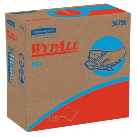 Wypall X60 Reusable Cloths (34790) in Convenient Pop-Up Box, White