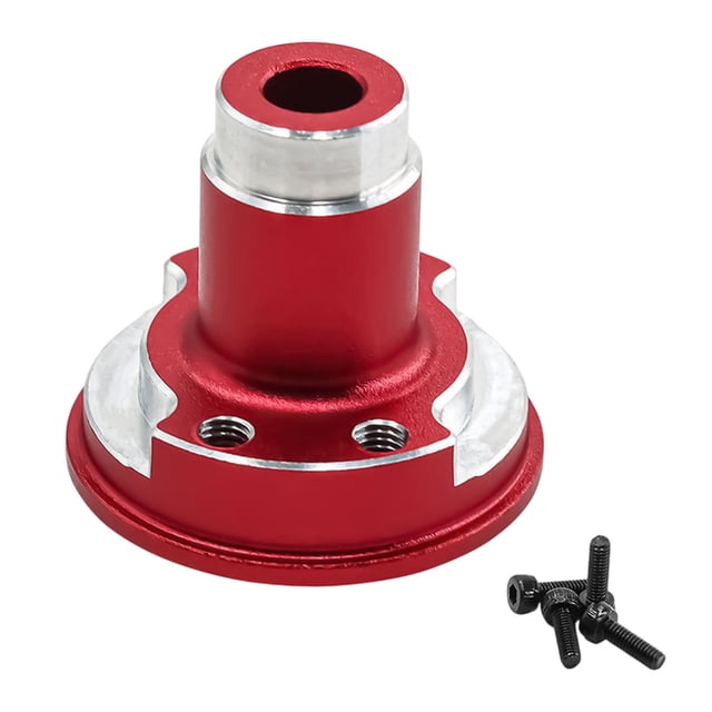 1/10 RC CAR RECH RC Reemplazo de piezas de automóviles portátiles, de alto rendimiento resistente, accesorio de aleación de aluminio de repuesto Rojo