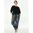 thumbnail image 2 of Joyspun Women's Print Flannel Sleep Pants, Sizes XS to 3X, 2 of 6