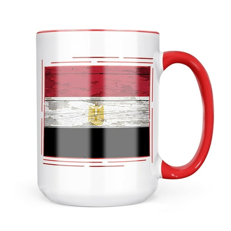 

Neonblond Flag on Wood Egypt Mug gift for Coffee Tea lovers