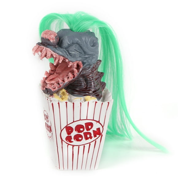 Hand Carved Popcorn Clown Statue, Creepy Clown Resin Ornament for Decoration