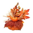 thumbnail image 2 of Pre Assembled Artificial Pumpkin Fall Centerpiece, Non Wilting Fade Resistant Weighted Base Table Arrangement, Warm Seasonal Decor For Dining Mantel Halloween Thanksgiving Home Styling, 2 of 5
