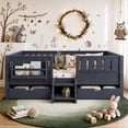 Bellemave Full Size Floor Bed with Built-in Bookshelves and Storage ...