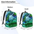 thumbnail image 2 of Easygdp Colorful Stained Glass Crocodile Mochila de Lona Resistente para Laptop, Compatible con Laptops de 15 a 17 pulgadas, Ideal para Escuela, Trabajo y Viajes-Medium, 2 of 5
