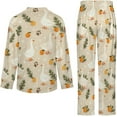 thumbnail image 6 of Top-kevin Women Long Sleeve Pajama Set Comfy Pjs Sets Floral Tiger Cute 2 Piece Lounge Set, 6 of 12