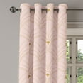 thumbnail image 2 of Ambesonne Art Deco Grommet Curtain, Rosy Color Classic Scales, 50"x84", Rose and Sand Brown, 2 of 5