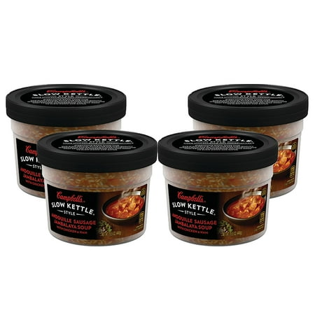 - (3 Pack) Campbell's Slow Kettle Style Andouille Sausage Jambalaya Soup with Chicken & Uncured Ham, 15.5 oz. Tub