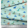thumbnail image 2 of Soimoi Green Cotton Duck Fabric Balloon & Dinosaur Kids Print Fabric by Yard 42 Inch Wide, 2 of 3