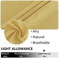 thumbnail image 5 of Haperlare Linen Living Room Curtain 37"W x 95"L Ertra Long Semi-Sheer Farmhouse Light Filtering Window Drapes for Bedroom, Yellow, 2 Panels, 5 of 6
