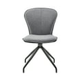 thumbnail image 3 of Petrie Dining Room Accent Chair in Grey Fabric and Black Finish - Set of 2, 3 of 7