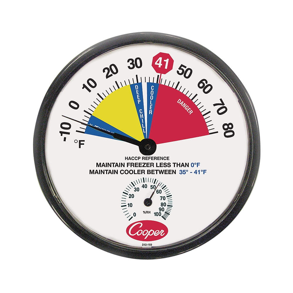 COOPER ATKINS Freezer and Cooler Analog Hygrometer 212-159-8 by Cooper Atkins