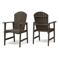 thumbnail image 4 of Tcbosik 2 Pack Outdoor Chairs, Weather-Resistant Armchair, Wood Dining Chair, Lounge Chair for Garden, Lawn, Deck, Backyard, Grey, 4 of 10