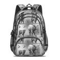 thumbnail image 2 of Highland Cow and Bird Print Backpack for School, Cute School Bag with Adjustable Shoulder Straps and Padded Back, 16.9"x12.6"x5.9", 2 of 3