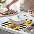 thumbnail image 2 of Summer Sunflower Dish Drying Mat for Kitchen Countertop Microfiber Pad Foldable Absorbent Rack Mat 16x18 Inch, 2 of 7