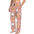 thumbnail image 3 of Kdxio Rabbit So Cute Print Men's Sleep Pajama Pant Lounge Pants with Pockets, 3 of 8