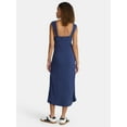 thumbnail image 2 of No Boundaries Sleeveless Midi Dress with Keyhole and Tie, Women's, 2 of 4