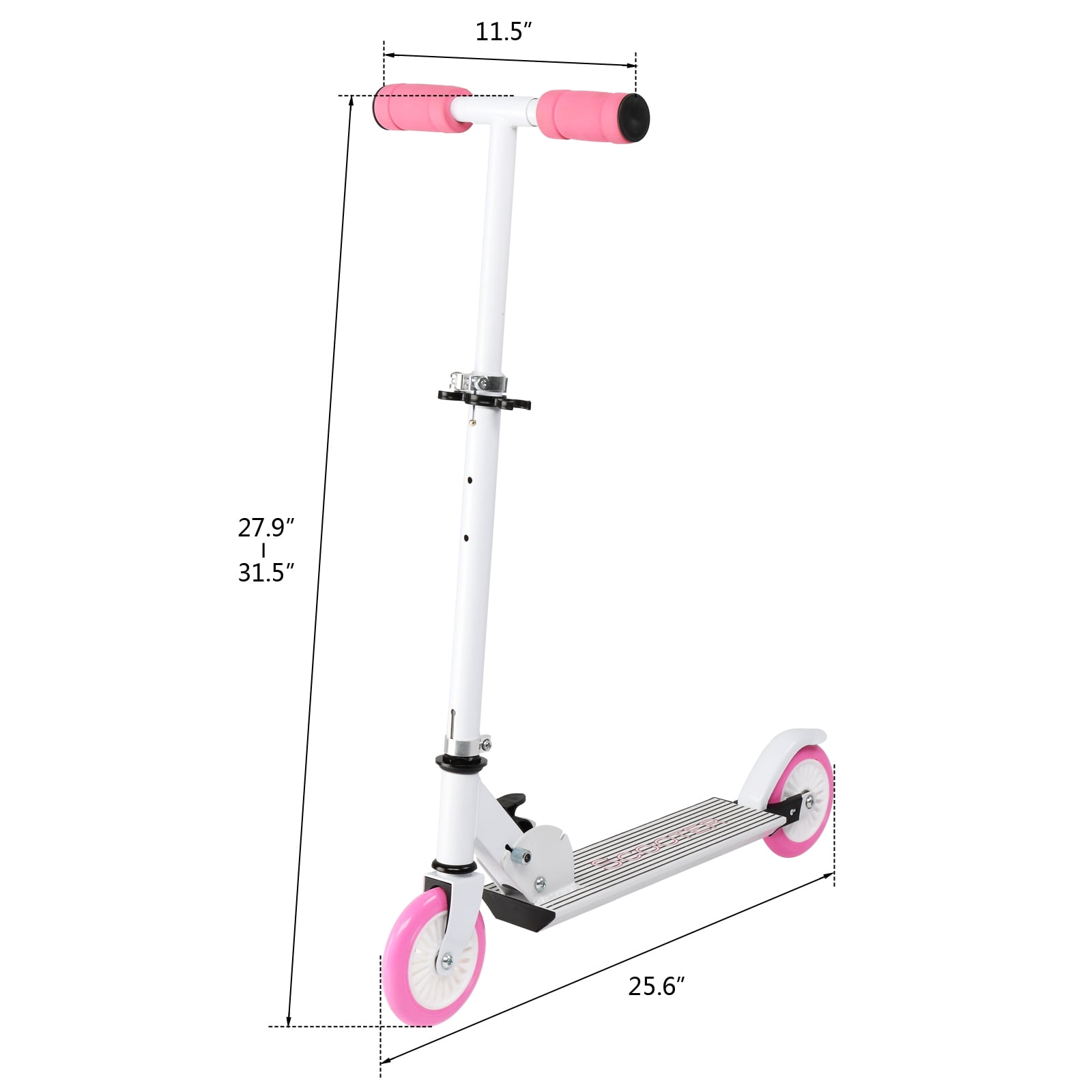 Private Jungle Scooter for Teens,2 Wheels 3 Adjustable Height Easy Folding,Best Gift for Age Age 2-5,Pink