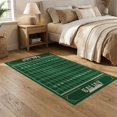 thumbnail image 2 of ODIKA 5'x7' Washable Area Rug Non-Slip, Chair-Friendly Football Stadium Grid Theme Stripes Goal Posts Markers Field Flowing for Dining Room, Under Table, Home Office, 2 of 7