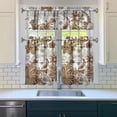 thumbnail image 3 of Bohemian Tier Kitchen Curtains Set of 3 - Artistic Chic Paisley Design, Semi-Sheer Caf Curtains with Valance (54x18 + 27.5x36x2), Rod Pocket Window Treatment Panels, 3 of 5