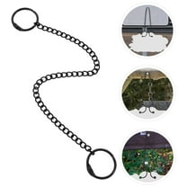 Hemoton  10 PCS Hanging Chain with Hooks Stainless Steel Swing Chains Silver