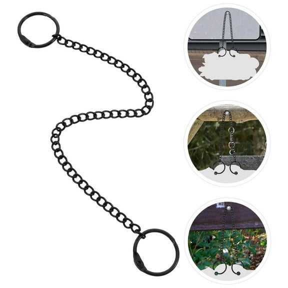 Hemoton  10 PCS Hanging Chain with Hooks Stainless Steel Swing Chains Silver