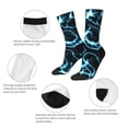 thumbnail image 3 of Yiaed Lightning Print Great elasticity Crew Socks Sports socks for Men and Women, 3 of 5