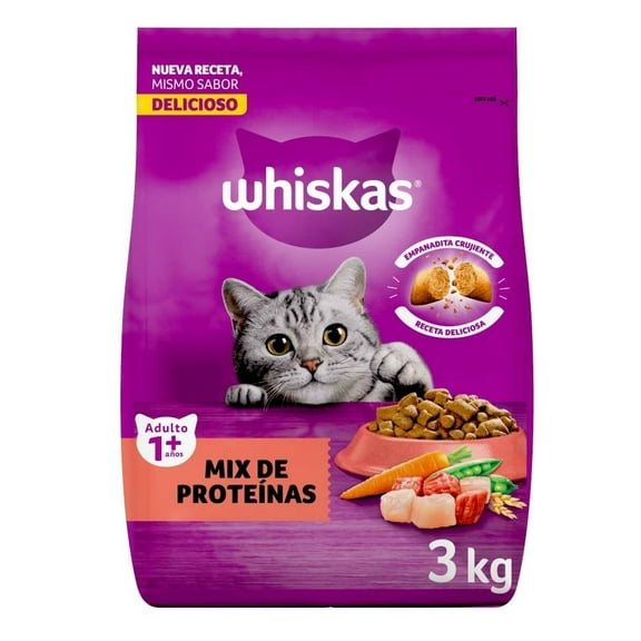 Alimento para Gato Whiskas Adulto Mix de Proteínas 3 kg