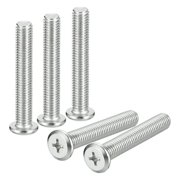 Uxcell M10x45mm Flat Round Head Phillips Head Screws, 10 Pack 304 Stainless Steel Phillips Drive Machine Screw