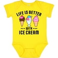 thumbnail image 3 of Inktastic Life is Better with Ice Cream Boys or Girls Baby Bodysuit, 3 of 5
