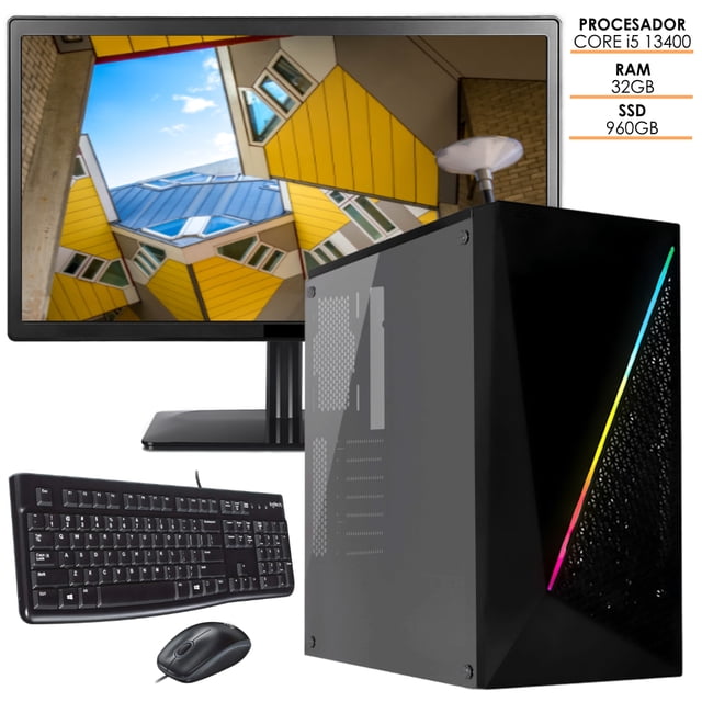 PC última generación Intel i5 13400 Super Tienda RAM 32GB SSD 960GB monitor 19.5” HD
