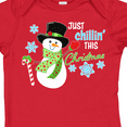 thumbnail image 4 of Inktastic Just Chillin' This Christmas Fun Snowman in Top Hat Boys or Girls Baby Bodysuit, 4 of 5
