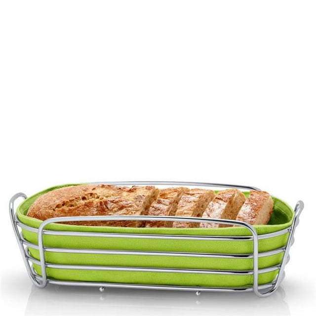 Blomus 63673 Panier à Pain en Fil d'Acier Chromé&44; Vert