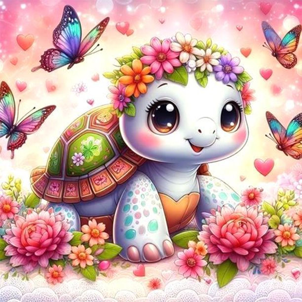 5D DIY Taladro Diamante Pintura Tortugas Marinas Kit Del Arte 30x30cm