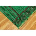 thumbnail image 7 of Casavani Hand Block Printed Green Cotton Living, Dining Room Area Carpets Square Outdoor Rug 7x7 feet, 7 of 7