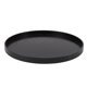 thumbnail image 2 of Bandeja de madera para servir de 11,8 pulgadas, madera resistente, simple, elegante, redonda, multifunción, bandeja de té de madera para cafetería, oficina, mesa de comedor, color negro, 2 of 8