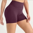 thumbnail image 6 of Leey-World Biker Shorts 4'' - High Waisted Booty Workout Volleyball Yoga Womens Spandex(Dark Purple,XL), 6 of 9