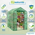 thumbnail image 6 of OGrow Mini Walk In Greenhouse for Outdoors Portable Green House 2 Tiers 8 Shelves 15lbs, 6 of 7