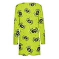thumbnail image 5 of KSCYKKKD Coat for Women Women's Casual Sweatshirts Halloween Coat Print Medium Length Cardigan Jacket Coat Green XXL, 5 of 7