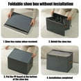 thumbnail image 6 of Fabric Folding Storage Box with Lid | Multi-Compartment Organizer for Underwear Socks & Small Clothing | 43x32x30cm Beige Gray Oxford Cloth | Space Saving Foldable Design for Wardrobe & Home Use, 6 of 6