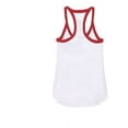 thumbnail image 2 of Boxercraft Women's Ringer Tank Top in White/ Crimson XL | T48, 2 of 2