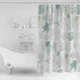 thumbnail image 2 of Shower Curtain Bathroom Set Nautical Coral Sea Turtle Summer Beach Waterproof Fabric Shower Curtains with Grommets&Hooks Coastal Green Gradient Privacy Bath Curtain for Bathtub 36x72in, 2 of 7