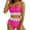 Red, variant on Women Strapless Two Piece Swimsuits High Waisted Bandeau Ribbed Nylon Spandex Beach Outing