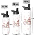 thumbnail image 5 of Christmas White Snowman 40oz Sport Water Bottles with Flip Straw & Spout Lid, Xmas Snowflake Stainless Steel Travel Cup, Winter Holiday Gifts for Women Girls (1 PC), 5 of 6