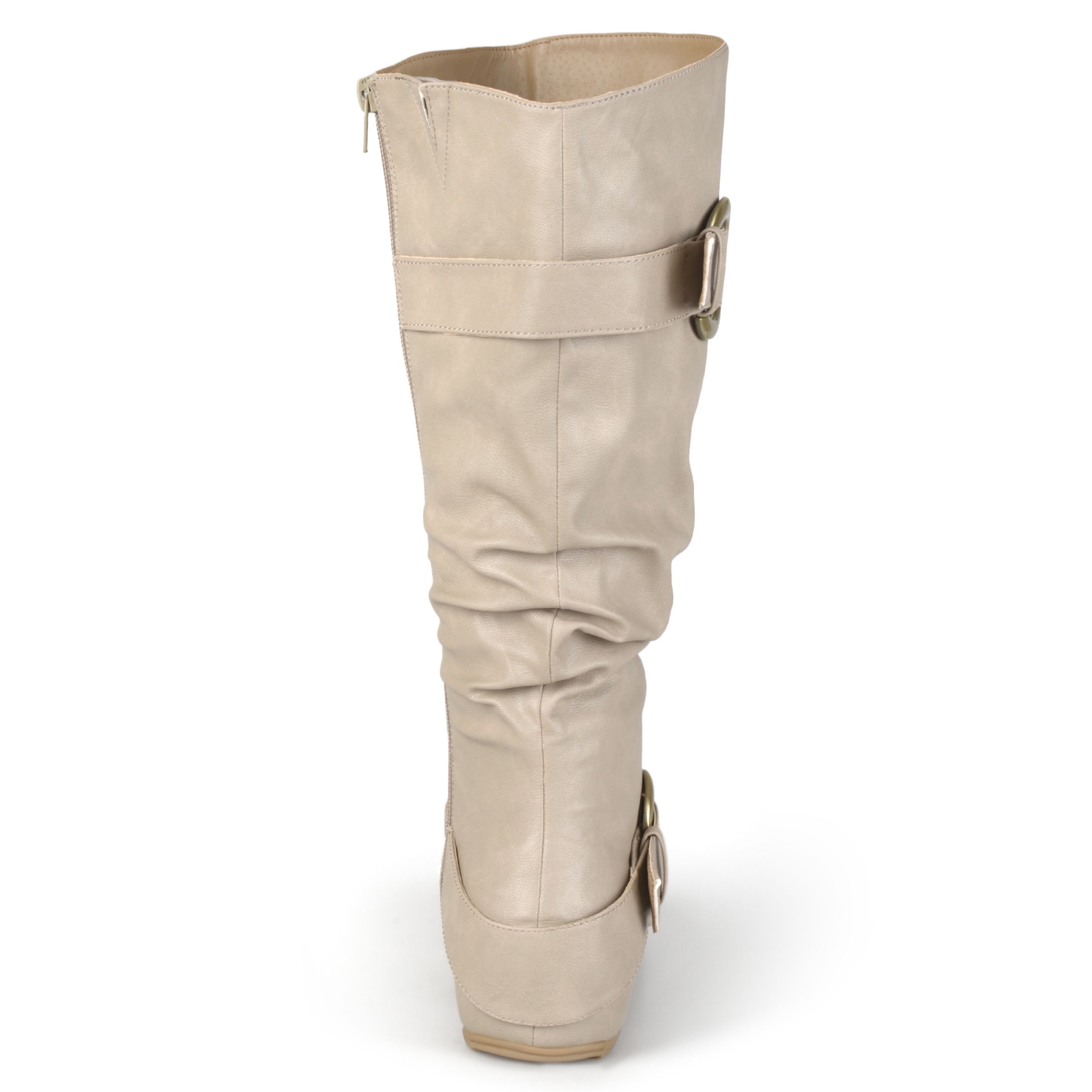 Journee Womens Paris Wide Calf Hidden Wedge Riding Boots